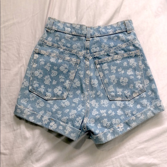 NWOT American Apparel floral jean shorts - Picture 8 of 15
